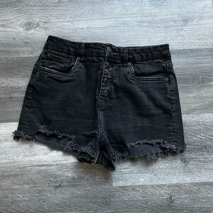 Black Denim Women's Shorts